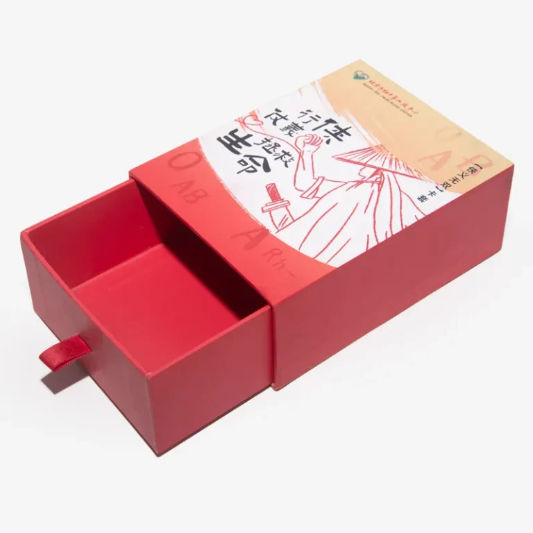 Customized Cardboard Sliding Drawer Boxes With A Rope Pull