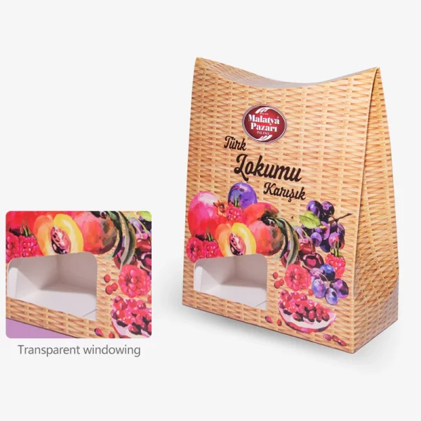 Clear Transparent Plastic Window Grocery & Gourmet Food Packaging Box 4