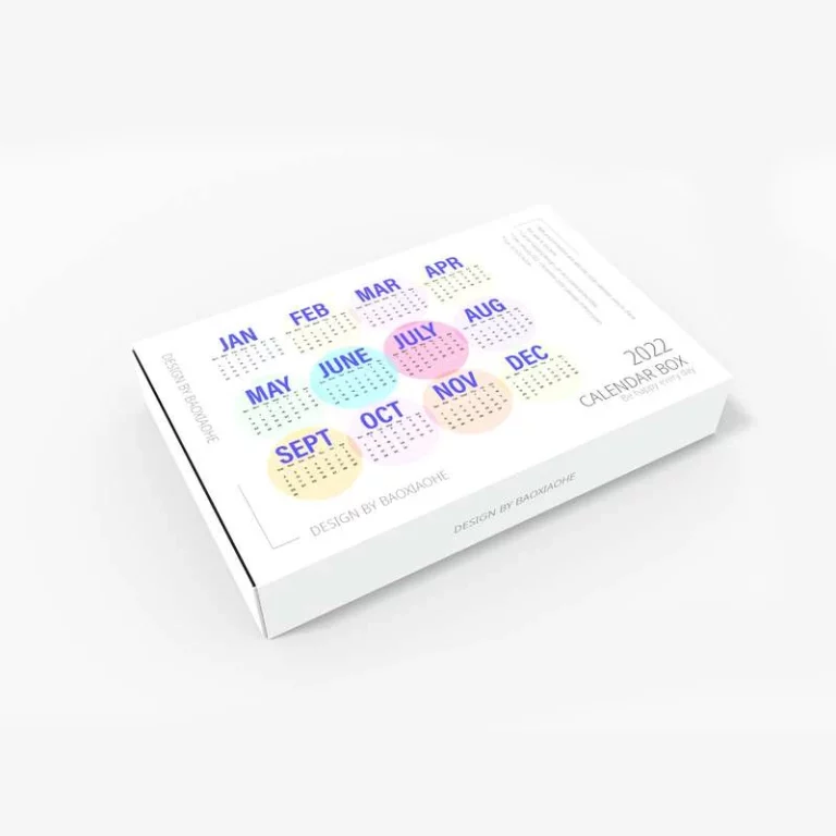 Custom Logo Printing Square Slide Drawer Calendar Box