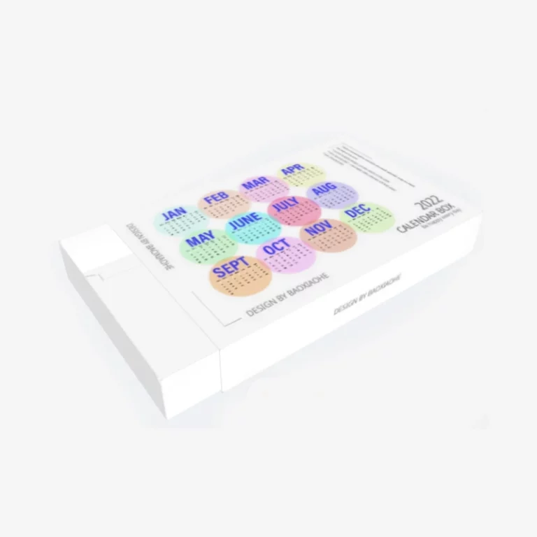 Custom Logo Printing Square Slide Drawer Calendar Box