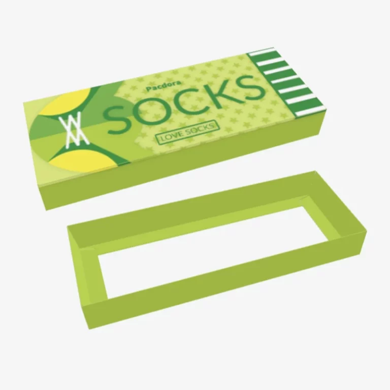 Green Rectangle Slide Socks Drawer Packaging Boxes