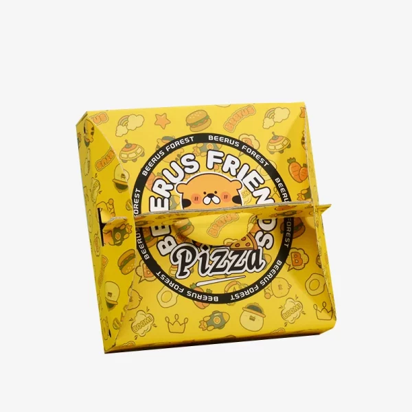 Portable Custom Printed Pizza Box With Handle 2