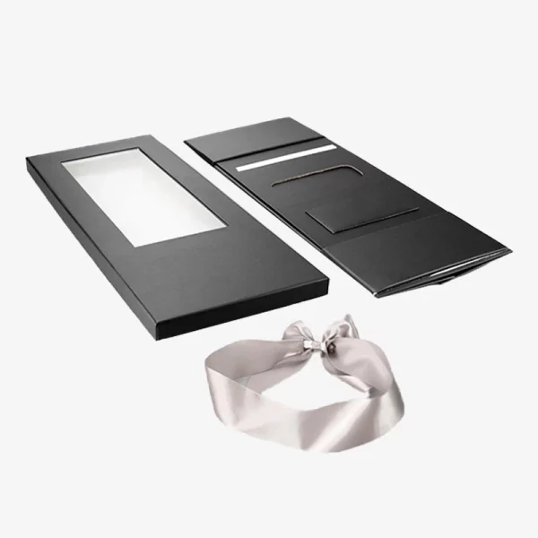 Removable Black Lid And Base Folding Flower Gift Box 2