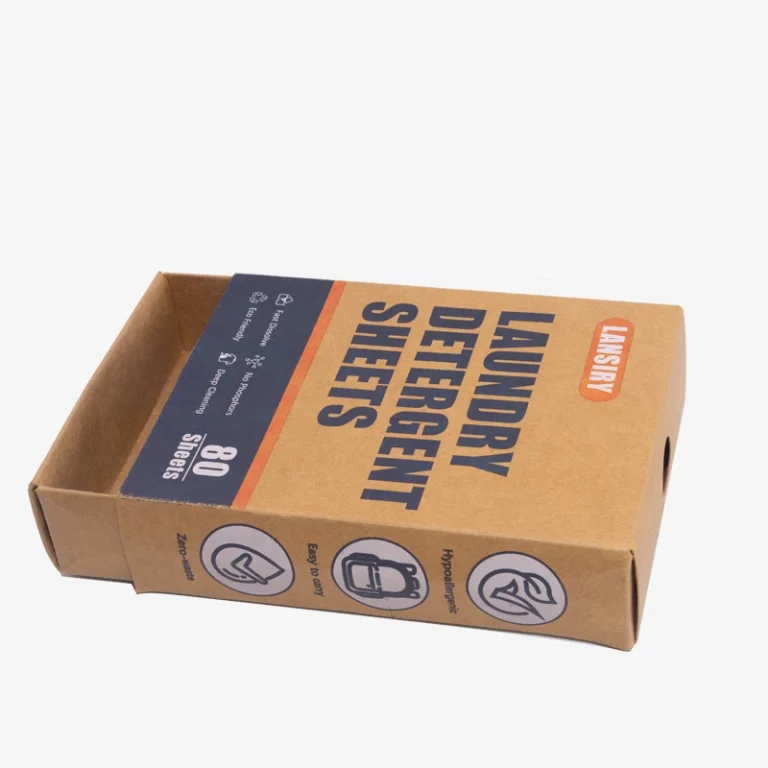 Sliding Drawer Box For Laundry Detergent Sheets With Hole Pushed Out