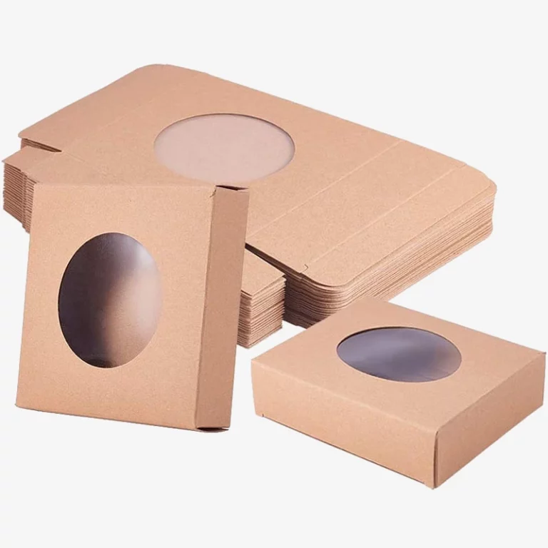 Cosmetic Blush Foldable Carton With Round Window
