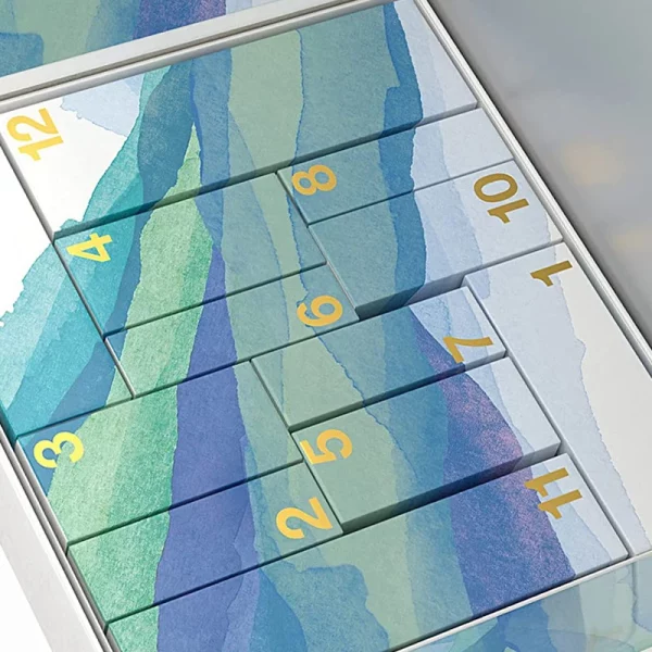 Custom Christmas Advent Countdown Calendar Sliding Box Cosmetic Packaging Gift Box 2