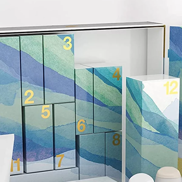 Custom Christmas Advent Countdown Calendar Sliding Box Cosmetic Packaging Gift Box 4