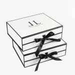 Custom Magnetic Luxury Apparel Box With Ribbon Bow 2
