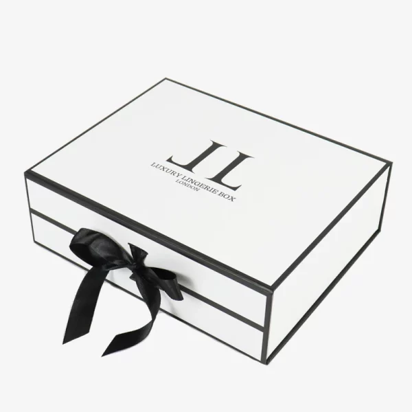 Custom Magnetic Luxury Apparel Box With Ribbon Bow