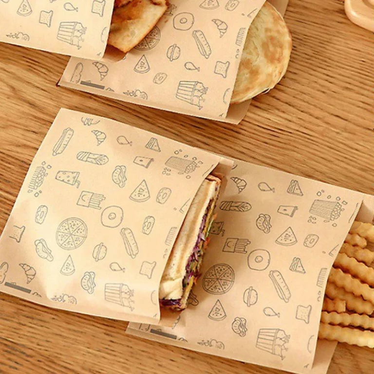 Customized Greaseproof Paper Bag For Various Food