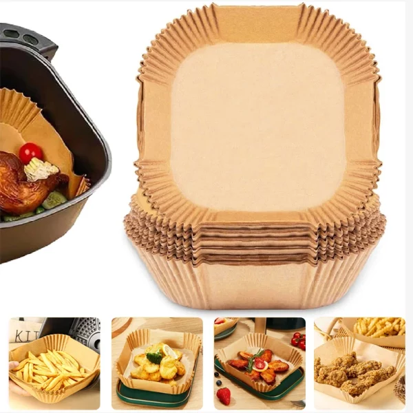 Square Oil-proof And Heat Resisting Air Fryer Liner 3