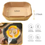 Square Oil-proof And Heat Resisting Air Fryer Liner 2