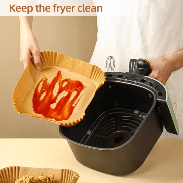 Square Oil-proof And Heat Resisting Air Fryer Liner 4
