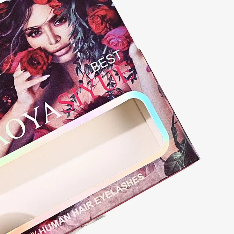 Eyelash Product Hanging Packaging Paper Box With PVC Window