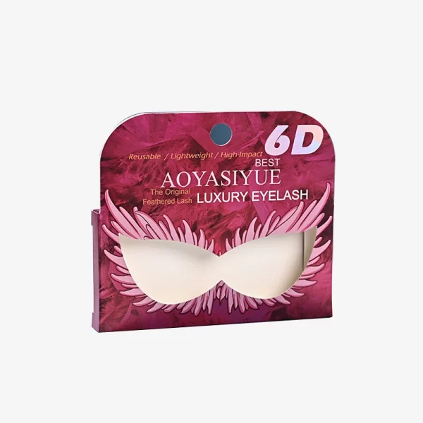 Eyelash Product Hanging Packaging Paper Box With PVC Window 4