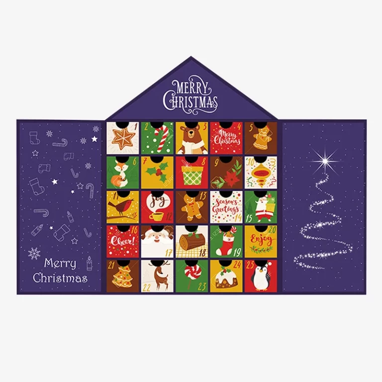 House Shape Christmas Tree Shape 25 Drawers Christmas Gift Box