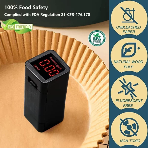 Rectangle Food Safety Non-stick Air Fryer Paper Liner 3