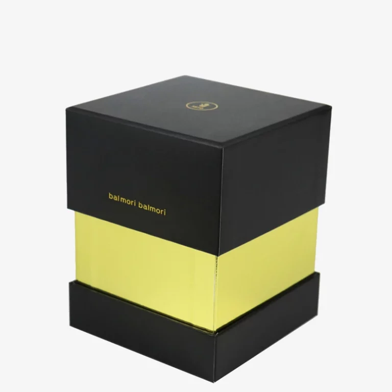 Two-piece Black Gift Packing Box With Gold Foil