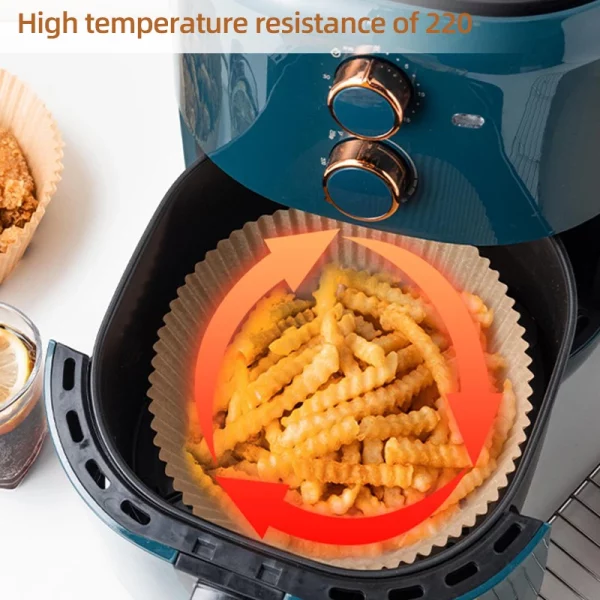 Round Easy Cleaning And Heat Resisting Air Fryer Liner 4