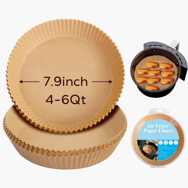 Round Disposable Nonporous Air Fryer Liner 2