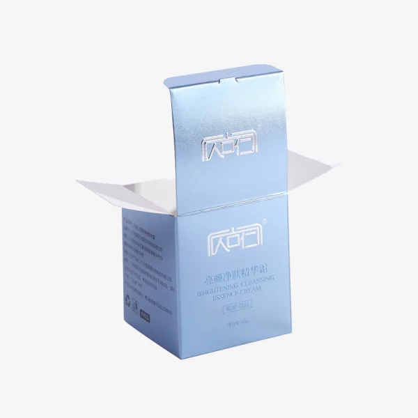 Silver Foldable Box For Skin Care Product 1