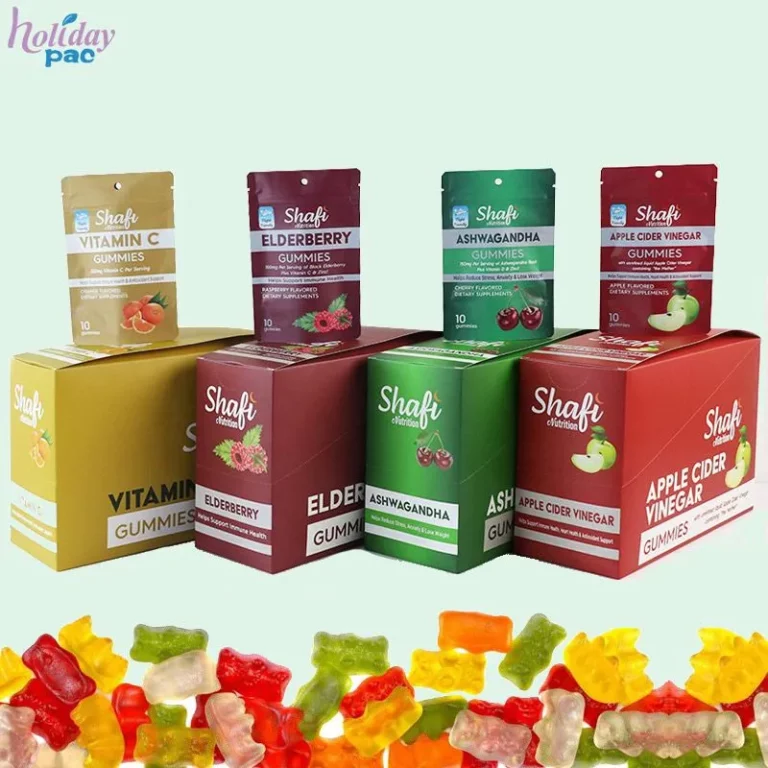 Custom Retail Shelf Ready Display Packaging Box with Header for Gummies Candy