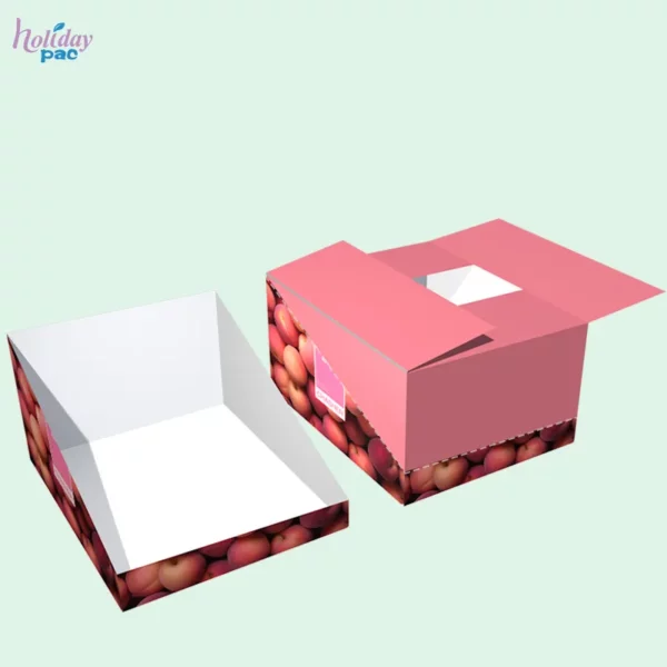 Custom Shelf Ready Packaging with Tear Top and Tape Lid 3