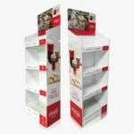 Beverage Cardboard Retail Floor Display Stand Customized Cola Bottle Drink