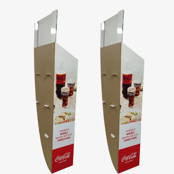 Beverage Cardboard Retail Floor Display Stand Customized Cola Bottle Drink 3
