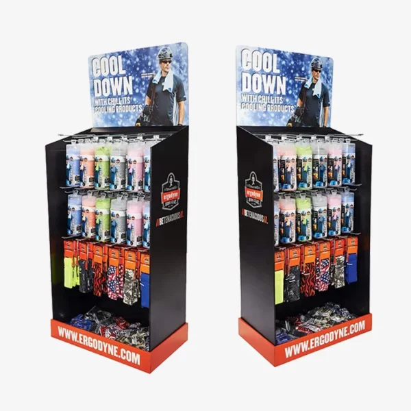 Custom Cardboard FSDU Display with Hook for Fast-Drying Towel 1