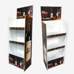 Custom Heavy Duty Wine Beverage Cardboard Retail Floor Display Stand 3