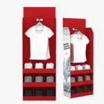 Custom Merchandise Corrugated Display Stand for T-Shirt Clothing 3