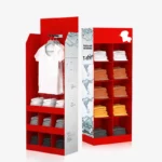 Custom Merchandise Corrugated Display Stand for T-Shirt Clothing 4