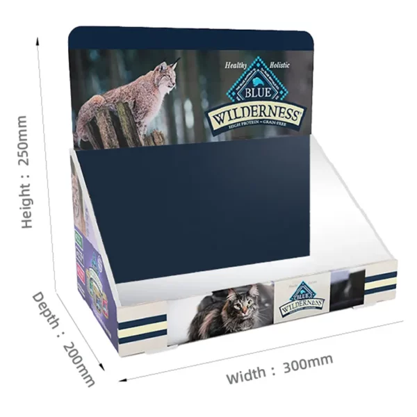 Custom Retail Store Promotion Cardboard Countertop Display Box for Pet Food 3