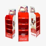 Heavy Duty Assembly Free Custom Beverages Floor Paper Cardboard Display Stand For Drinks