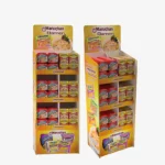 Custom cardboard 3 Tiers Floor Candy Chocolate Display Stand Shelves with Divider 1