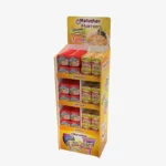 Custom cardboard 3 Tiers Floor Candy Chocolate Display Stand Shelves with Divider