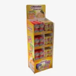 Custom cardboard 3 Tiers Floor Candy Chocolate Display Stand Shelves with Divider 3