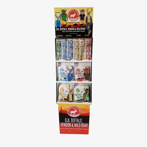 New Design POP FSDU Beef Jerky Display Stands with Base 1