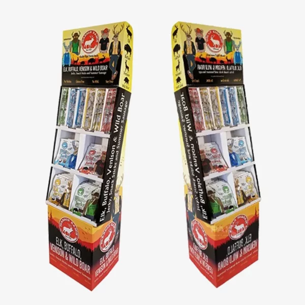 New Design POP FSDU Beef Jerky Display Stands with Base 4