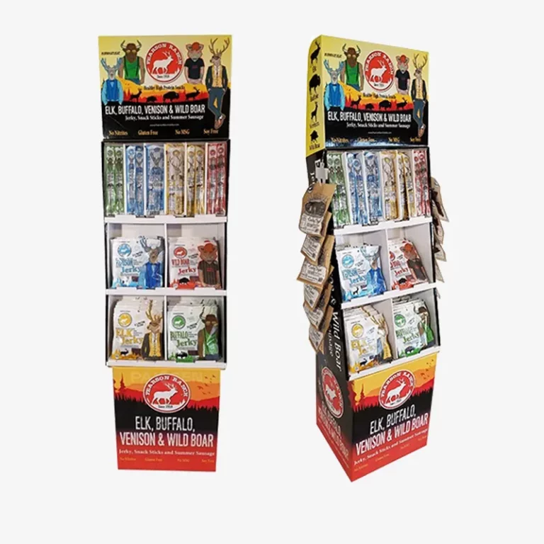 New Design POP FSDU Beef Jerky Display Stands with Base